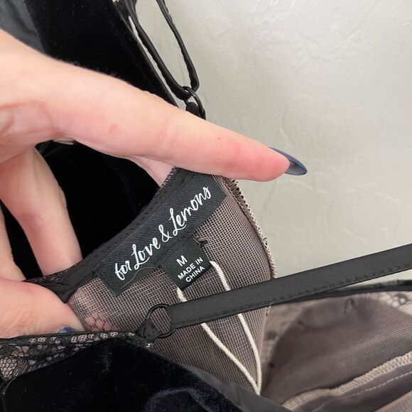 For Love and Lemons Jourdan Lace Mesh Mini Dress Size Medium NEW NWT - Picture 9 of 9